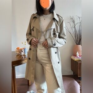 EDC Classic Mid Length Trench coat Khaki / Beige - Size XS